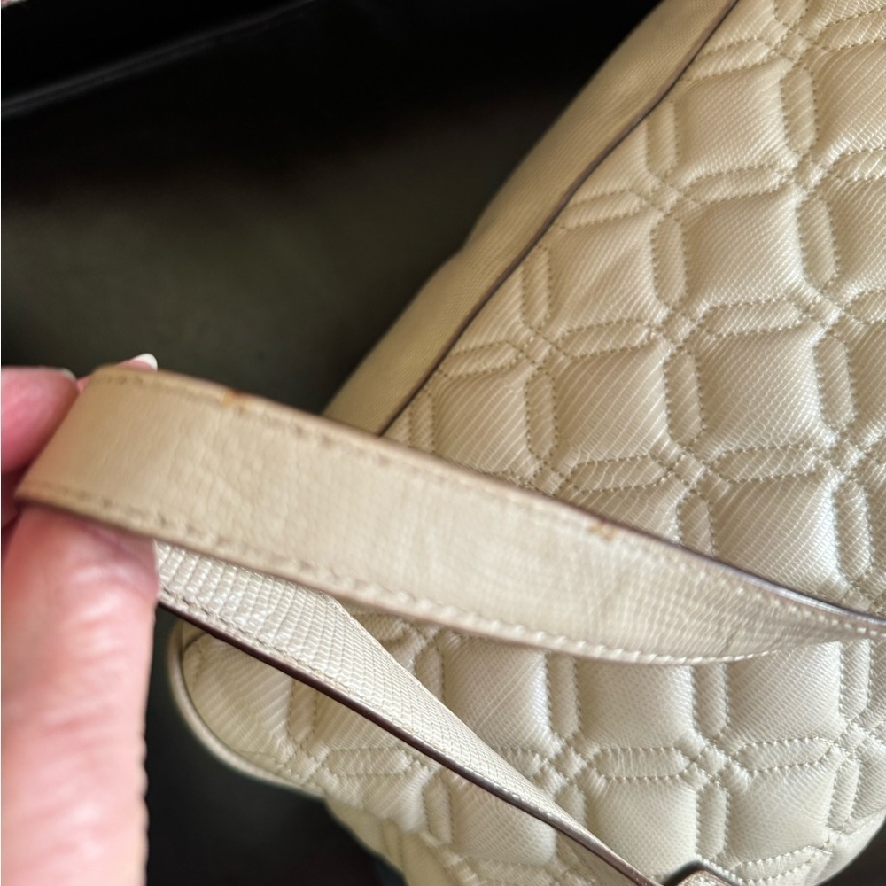 Kate Spade Cream Quilted Design Handbag - Picture 9 of 16